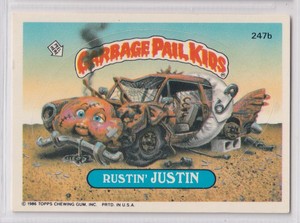 Rustin' Justin 1986 Topps Garbage Pail Kids Series 6 #247b EX a {0106