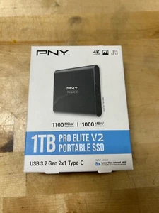 Unità portatile SSD portatile PNY 1TB Pro Elite V2. NUOVO SIGILLATO - Foto 1 di 2