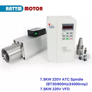 Mandrino centro di lavoro cambio utensile automatico raffreddato ad aria quadrato 7,5 KW 220V+VFD - Foto 1 di 12