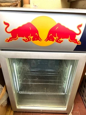 RED BULL mini frigo- Frigobar Argento illuminato a led -Cm.71x44x50 - Immagine 1 di 3