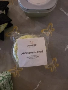 JEMAKO 4 Abschminkpads LIMETTE mit Stapeldose waschbar wiederverwendbar - Bild 1 von 2