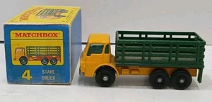 Vintage Matchbox Lesney No. 4 Stake Truck In Original Box - Picture 1 of 9