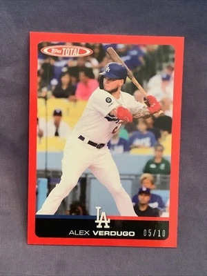 2019 Topps Total #419a Alex Verdugo /10 - Red Border - Image 1 of 2