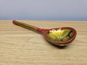 Cuchara de madera Khokhloma arte popular ruso pintado a mano - Imagen 1 de 6