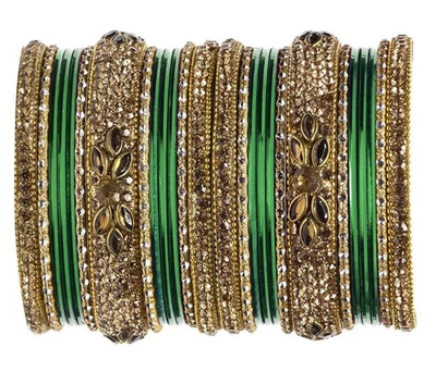 Braut-Kundan-Armreifen-Set, schlichtes Metall-Charm-Armband für Damen,... - Bild 1 von 4