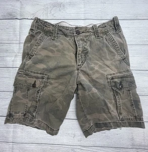 Y2K Abercrombie & Fitch pantaloncini militari cargo uomo taglia 31 verde mimetico esercito - Foto 1 di 7