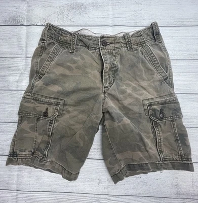 Y2K Abercrombie & Fitch Cargo Military Shorts Men Size 31 Green Camo Army - Image 1 of 4