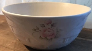 Pfaltzgraff Tea Rose Basketweave Serving Bowl 7 1/4" Diameter by 3 1/4" Tall - Picture 1 of 5