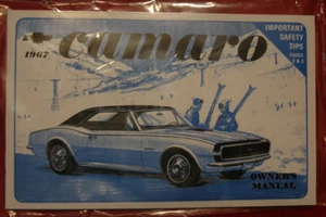 1967 OWNERS MANUAL 1ST GEN CAMARO - OPERATIONS MANUAL - NEW - WE SHIP WORLDWIDE - Picture 1 of 1
