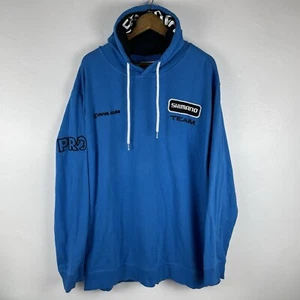 Shimano Pro Team Pearl Izumi Cycling Hoodie Mens 3XL Blue Embroidered Logos - Picture 1 of 14