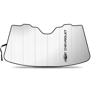 Chevrolet Black Logo Jumbo-Size Stand Up Universal Fit Auto Windshield Sun Shade - Picture 1 of 5