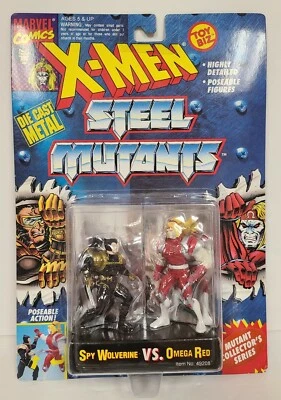 X-Men Steel Mutants Spy Wolverine vs Omega Red Toy Biz Figura Set Die-Cast Nuevo Foto 1 de 2