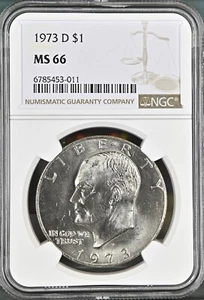 1973-D $1 Eisenhower Dollar NGC MS66 6785453-011 - Picture 1 of 2
