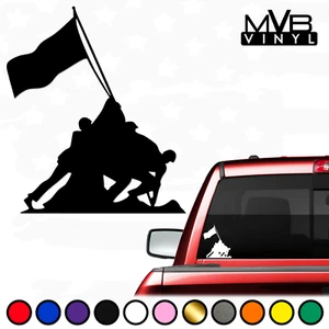 Flag Raising Solider Decal Iwo Jima Vinyl Decal Sticker | Military Army Marines - Picture 1 of 3