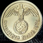 Allemagne nazie *belle* véritable pièce de 10 Reichspfennig (Pfennig) du Troisième Reich de la Seconde Guerre mondiale