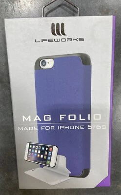 Lifeworks MAG FOLIO Para iPhone 6 6S Protección Pantalla Diseño Magnético Púrpura Foto 1 de 4