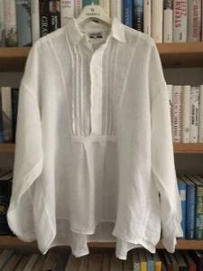 HALLHUBER 100% Leinen Tunika Bluse Damen Gr.: L/2 Farbe: Weiß - Bild 1 von 9