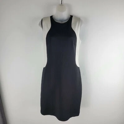 W118 by Walter Baker Mujer Vestido Vaina Sin Mangas Cremallera Trasera Negro Blanco Talla S Foto 1 de 4