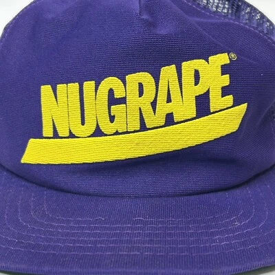 Sombrero de camionero adulto Nugrape vintage de los años 90 malla ajustable espalda púrpura Foto 1 de 4