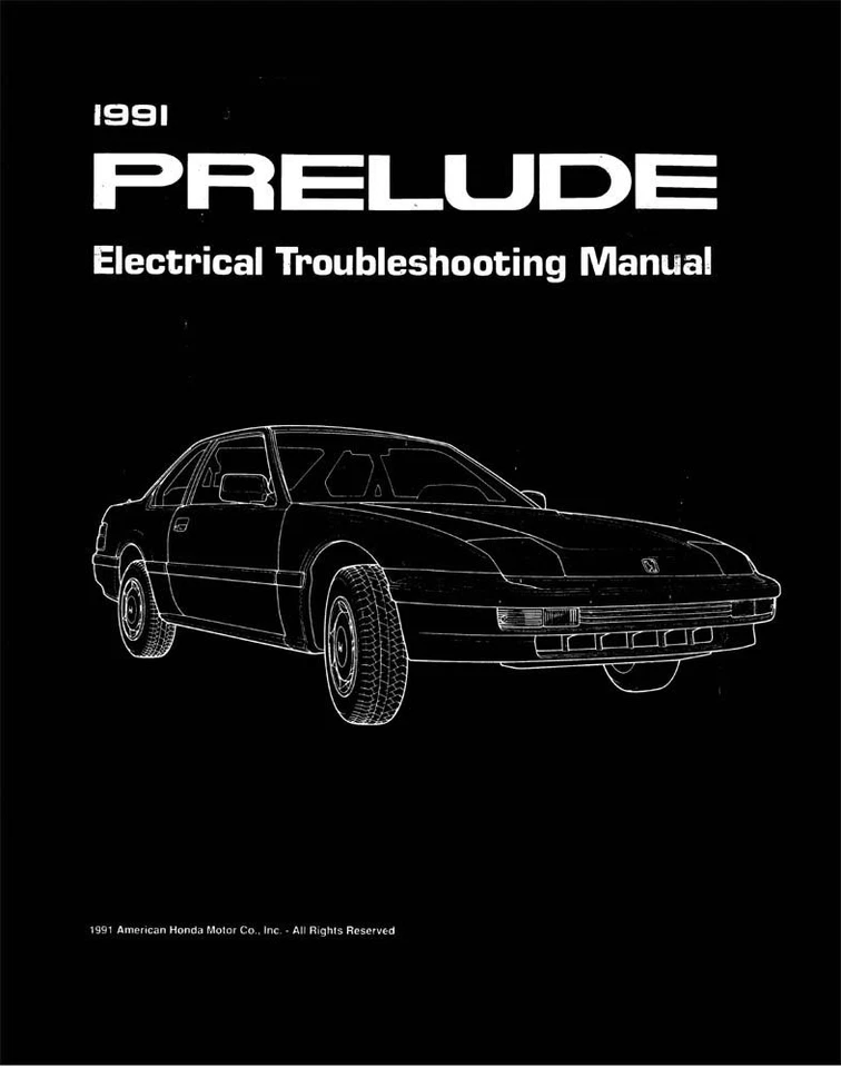 Honda Prelude 1991 solución de problemas eléctricos taller manual de reparación libro original Foto 1 de 1