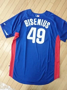 JOE BISENIUS BLUE  PHILLIES #49 COOL BASE JERSEY - Picture 1 of 7
