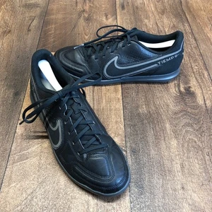 Nike Tiempo Legend 9 Club IC Men's Sneakers 8.5 Core Black Indoor Soccer MINT - Picture 1 of 9