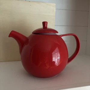 #FORLIFE Stump Teapot With Lid~ Red ~ new without tags see pictures - Picture 1 of 9