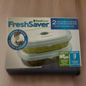 FoodSaver FreshSaver Vacuum Storage Containers - 2 Pack (0.5 Quart / 0.47 Liter) - Picture 1 of 2