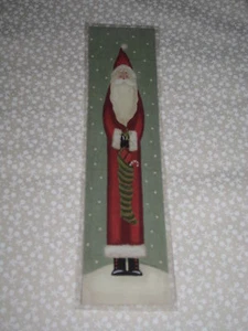 PRIMITIVE CHRISTMAS HOLIDAY TALL SKINNY SANTA CLAUS LAMINATED BOOK MARK - Picture 1 of 1