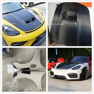 Single Side Carbon Fiber Hood Partial Carbon Fiber RS Fender For Porsche 718 981 - Picture 1 of 9