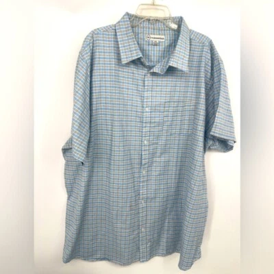 Men’s Real Essentials 4XT plaid short sleeve button down shirt - Image 1 of 4
