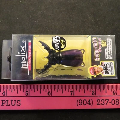 Molix Mike Iaconelli Supernato Escarabajo Bebé Topwater SBEEB-190 Negro Scrabble Nuevo en Caja Foto 1 de 4