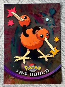 Pokemon Topps Doduo #84 Series 2 Blue Logo Silver Foil HOLO