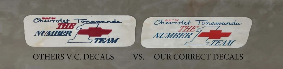 1967-70 Chevrolet Caprice Valve Cover Tonawanda #1 Team Decal by Licensed Manf. - Image 1 of 4