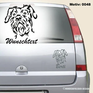 Schnauzer Autoaufkleber mit Wunschtext / Hundename 15cm Hundeaufkleber - Bild 1 von 7