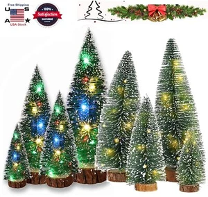 Tabletop Mini Christmas Tree With LED Lights Xmas Home Tabletop Decor Pine Tree - Picture 1 of 12