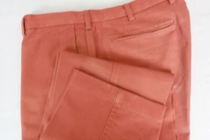 BROOKS BROTHERS Men's Pant Light Red Pink All Cotton Flat Front Waist 36x32 - Picture 1 of 7