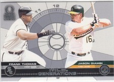 2000 Frank Thomas Giambi Pacific Omega MLB GENERATIONS Insert #6 - White Sox