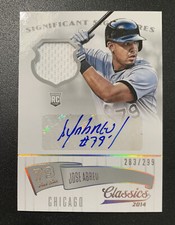Jose Abreu 2014 Panini Classics Significant Signatures Jersey Auto /299  MVP?