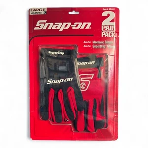 2 PAIR Snap-On Performance Pack LARGE Supergrip Gloves Mechanic Gloves NEW - Picture 1 of 2