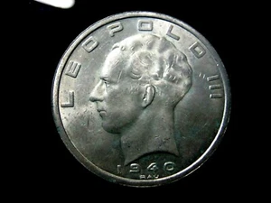Belgium 50 franks 1940 in Unc.-XF+ condition. Ruler: Leopold III. Very Rare. - Picture 1 of 2