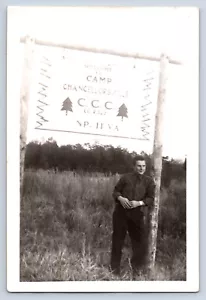 Vintage Foto Camp Chancellorsville VA Virginia Civilian Conservation Corp CCC - Bild 1 von 2
