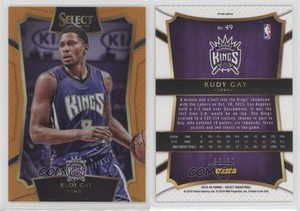 2015-16 Panini Select Concourse Orange Prizm /60 Rudy Gay #49