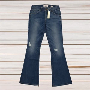Pantalones de mezclilla para mujer Divine Rights of Denim Flare ajustados corte bota jeans puntada fijación nuevos con etiquetas - Imagen 1 de 1
