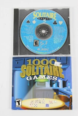 2 PC Games SOLITAIRE MASTER CD-Roms 1000 Solitaire Games - Image 1 of 3