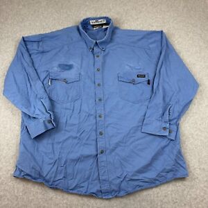Workrite Mens FR Shirt 3XLarge SHORT Blue Flame Resistant CAT2 2112 Ultrasoft 