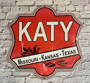 Letrero de acero con logotipo de ferrocarril KATY Missouri Kansas Texas 13,5" x 13" NUEVO - Imagen 1 de 3