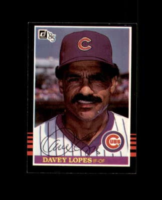 Davey Lopes Signed 1985 Donruss Chicago Cubs Autographed - Image 1 of 2