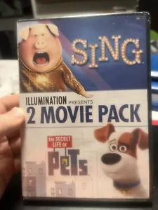 Illumination Presents: 2-Movie Pack (DVD, 2018) Sing & Secret Life Of Pets New - Picture 1 of 3