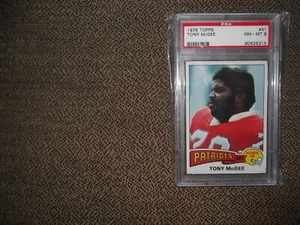 1975 TOPPS FOOTBALL HIGH-GRADE SET BREAK TONY McGEE #41 PSA 8, Low Pop! RARE - Picture 1 of 2